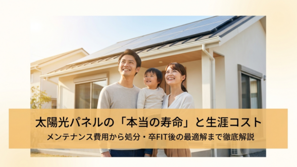 太陽光パネルの寿命はどれくらい？メンテナンス費用と処分の問題