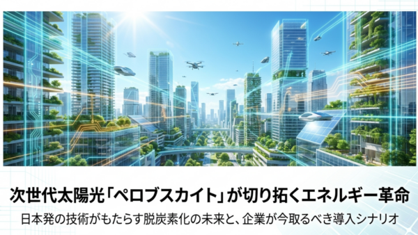 次世代太陽光「ペロブスカイト太陽電池」の実用化と今後の見通し